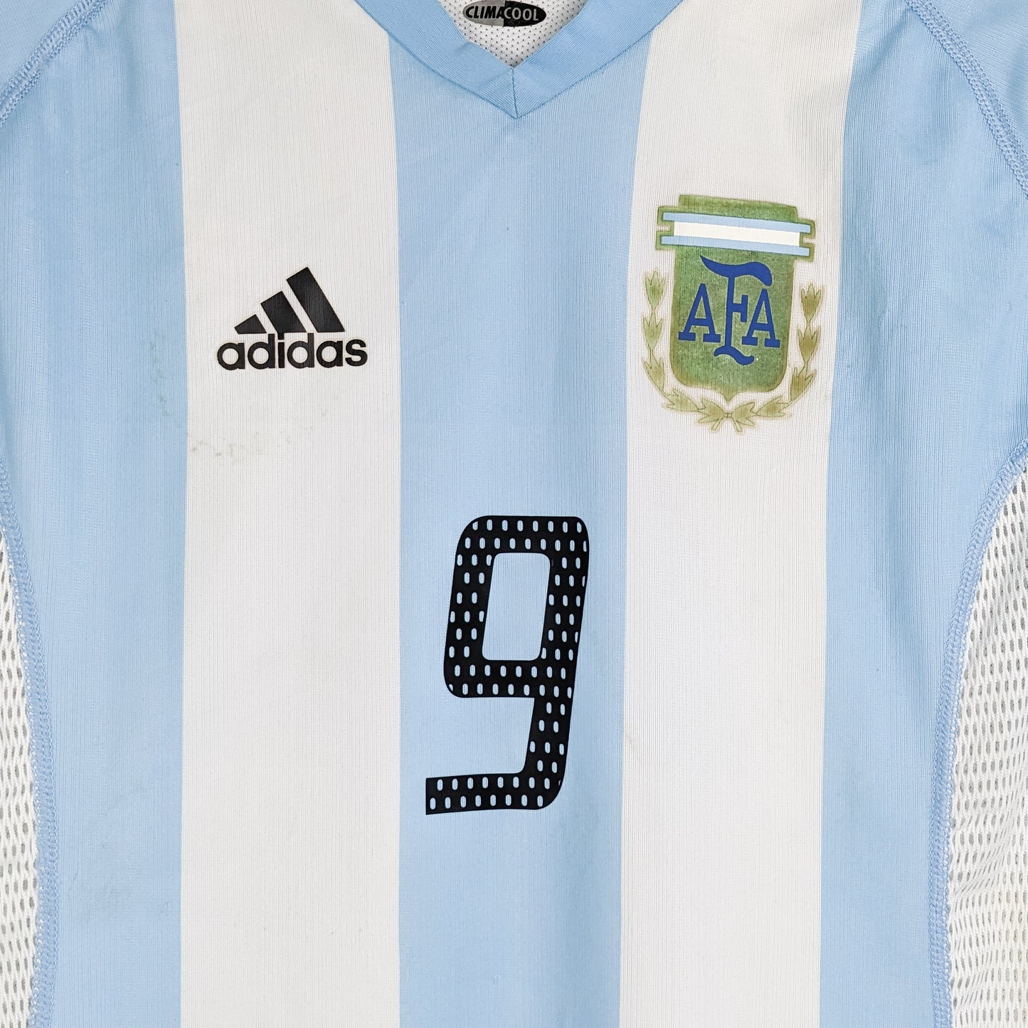 Authentic Argentina 2002/04 Home - Batistuta #9 Size L (Player Issue)