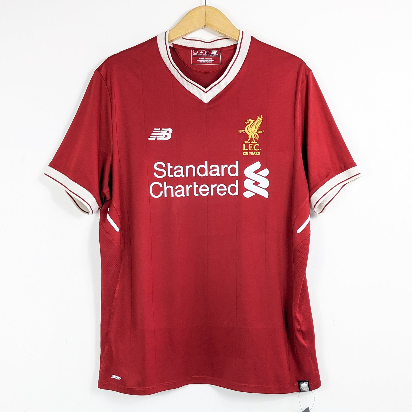 Authentic Liverpool 2017/18 Home - Virgil #4 Size L