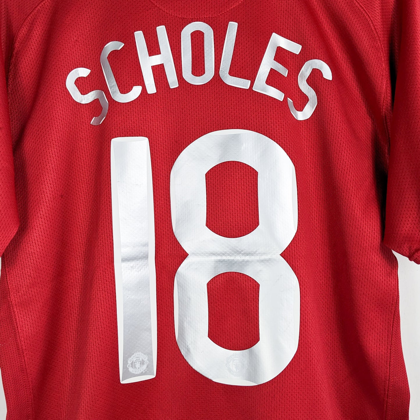 Authentic Manchester United 2007/08 Home - Scholes #18 Size L