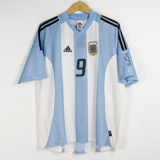 Authentic Argentina 2002 Home - Batistuta #9 Size L