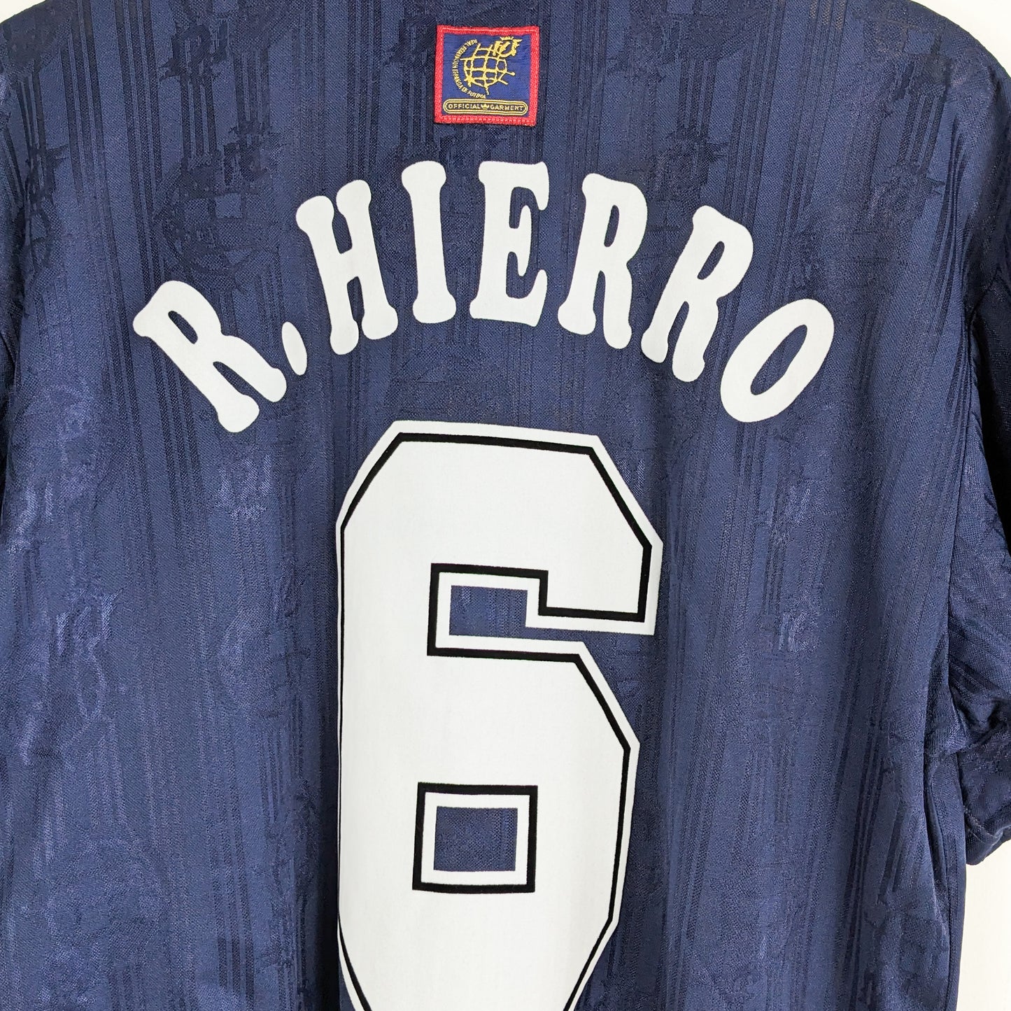 Authentic Spain 1996 Away - R.Hierro #6 Size L fit XL