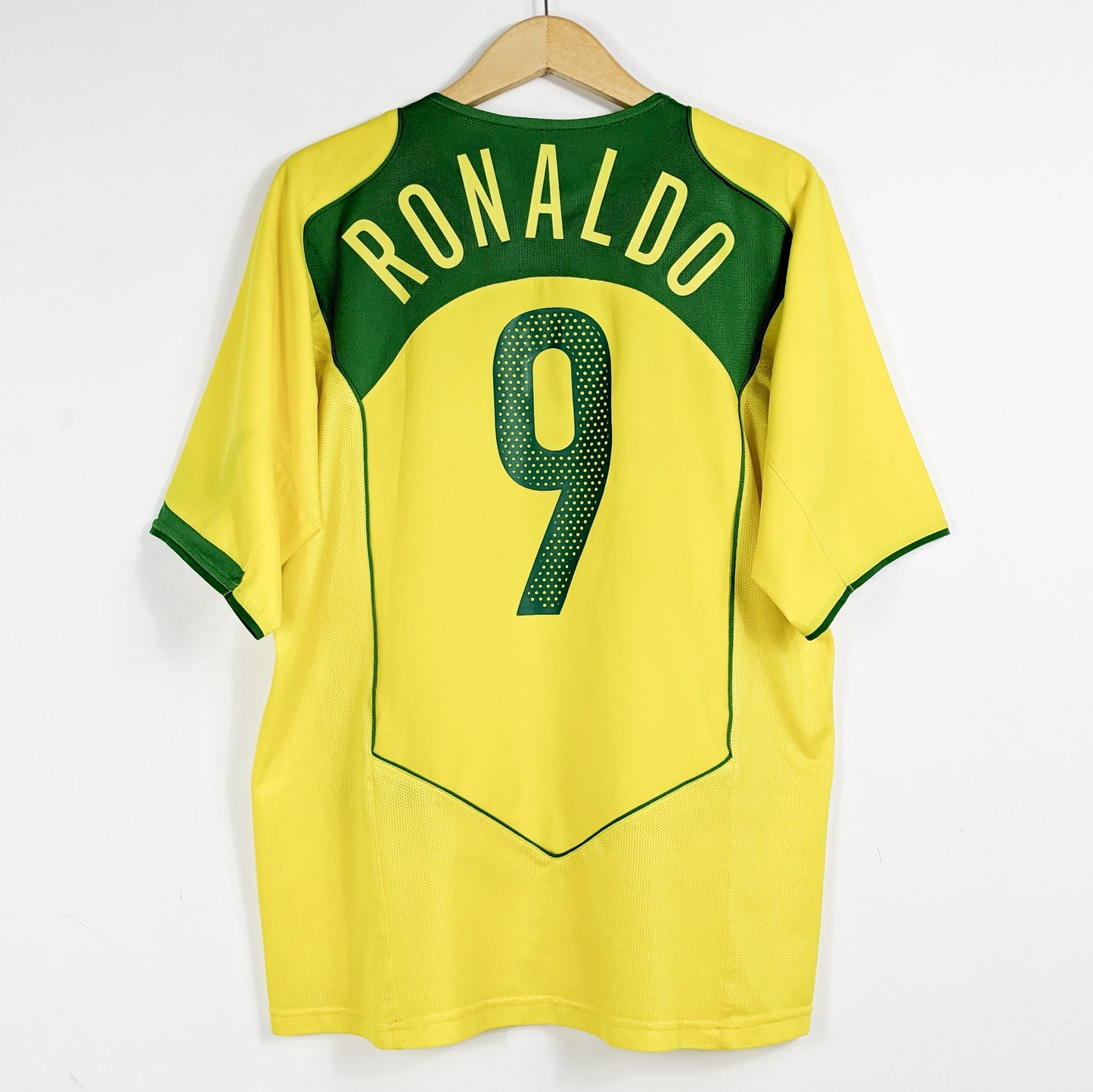 Authentic Brazil 2004 Home - Ronaldo #9 Size L