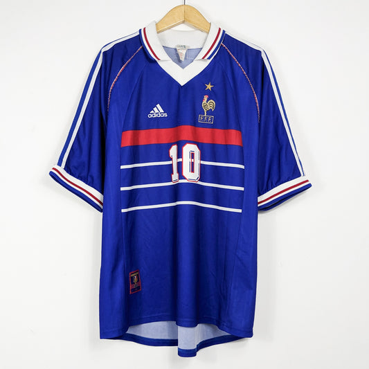 Authentic France 1998 Home - Zidane #10 Size XL