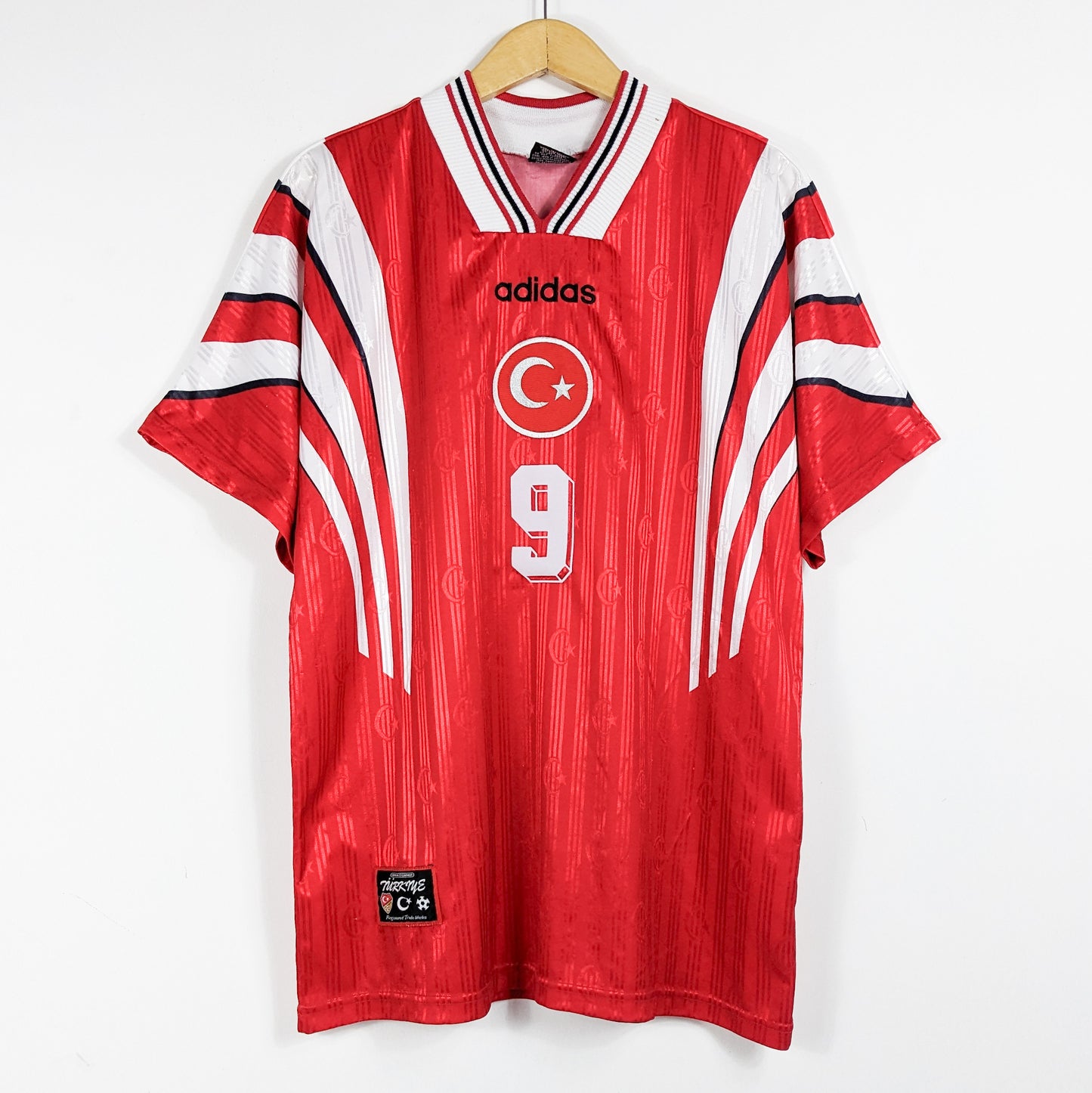 Authentic Turkey 1996/97 Home - Hakan Sukur #9 Size L