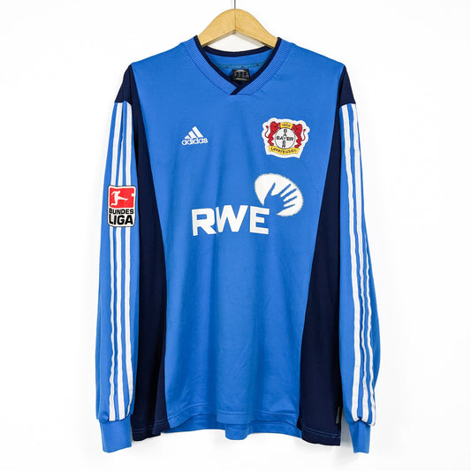 Authentic Bayer Leverkusen 2001/02 Away - Roque Junior #3 Size XL (player Issue) ( Long sleeve)