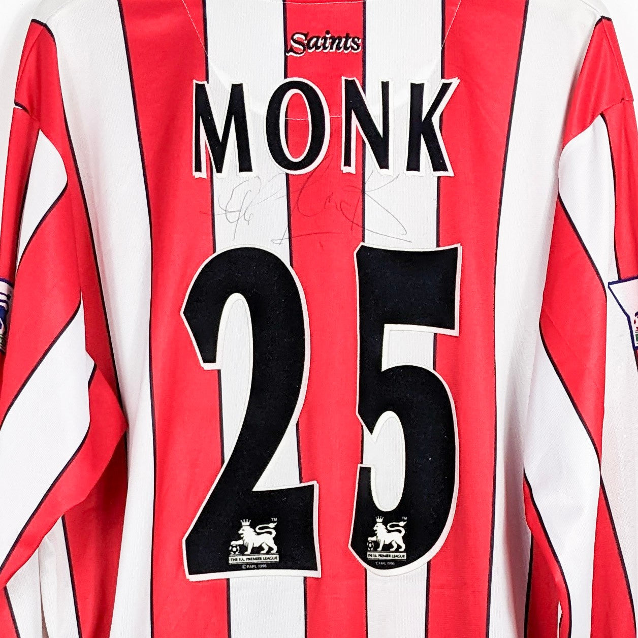 Authentic Southampton 2001/02 Home - Monk #25 Size XXL (Longsleeve)