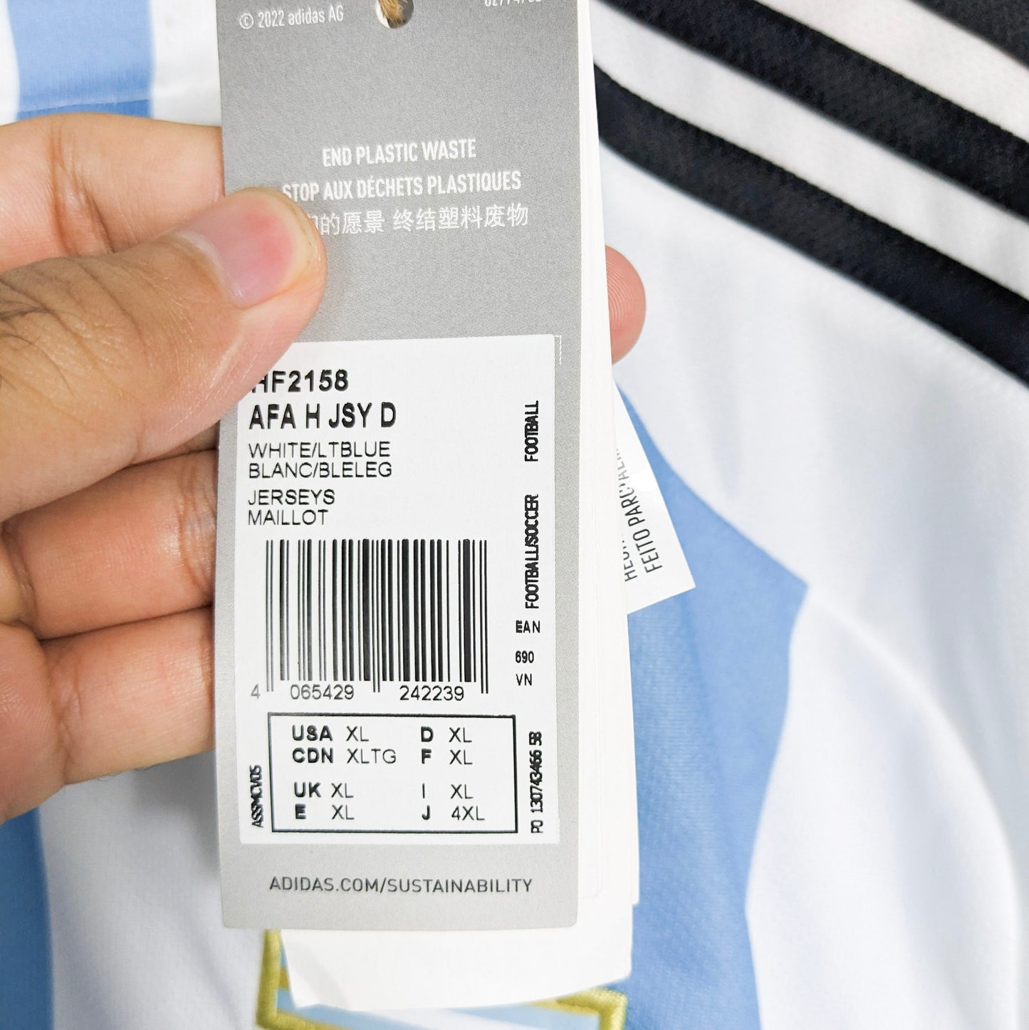 Authentic Argentina 2022/23 Home - Messi #10 Size XL (Bnwt)