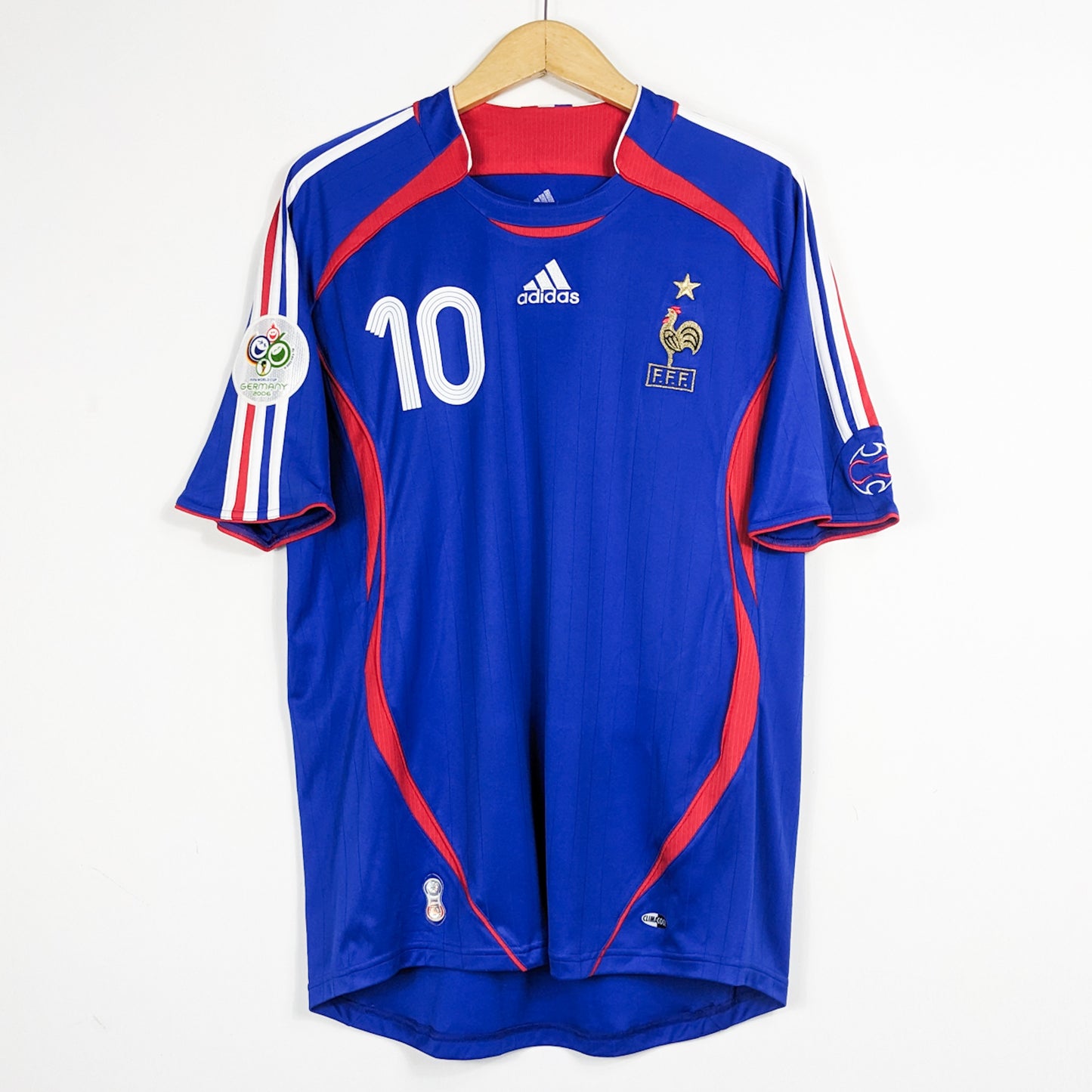 Authentic France 2006 Home - Zinedine Zidane #10 Size L