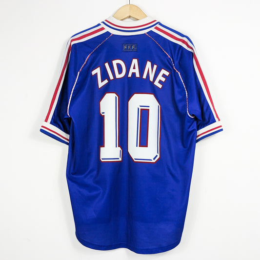 Authentic France 1998 Home - Zinedine Zidane #10 Size XL