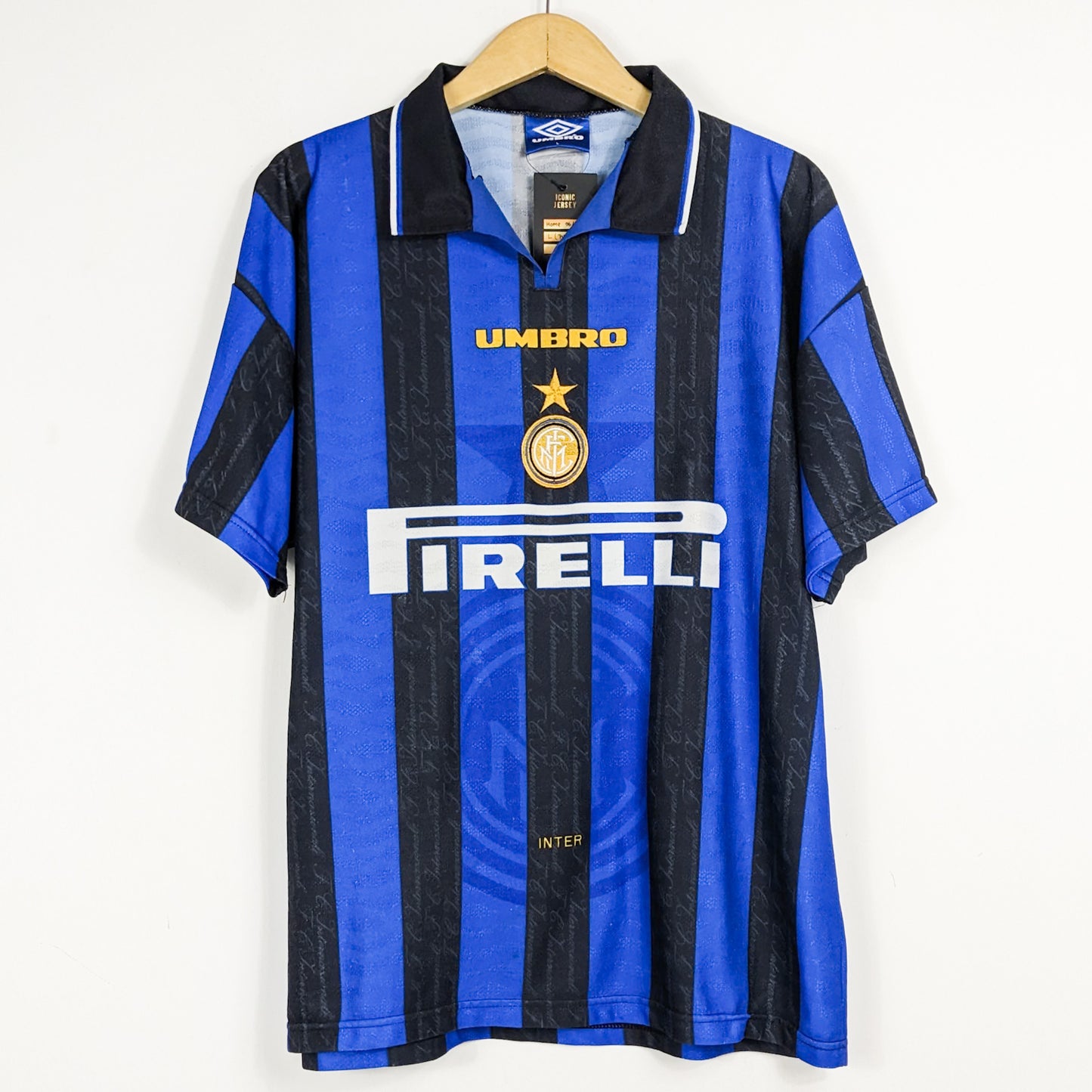 Authentic Inter Milan 1996/97 Home - Javier Zanetti #4 Size L