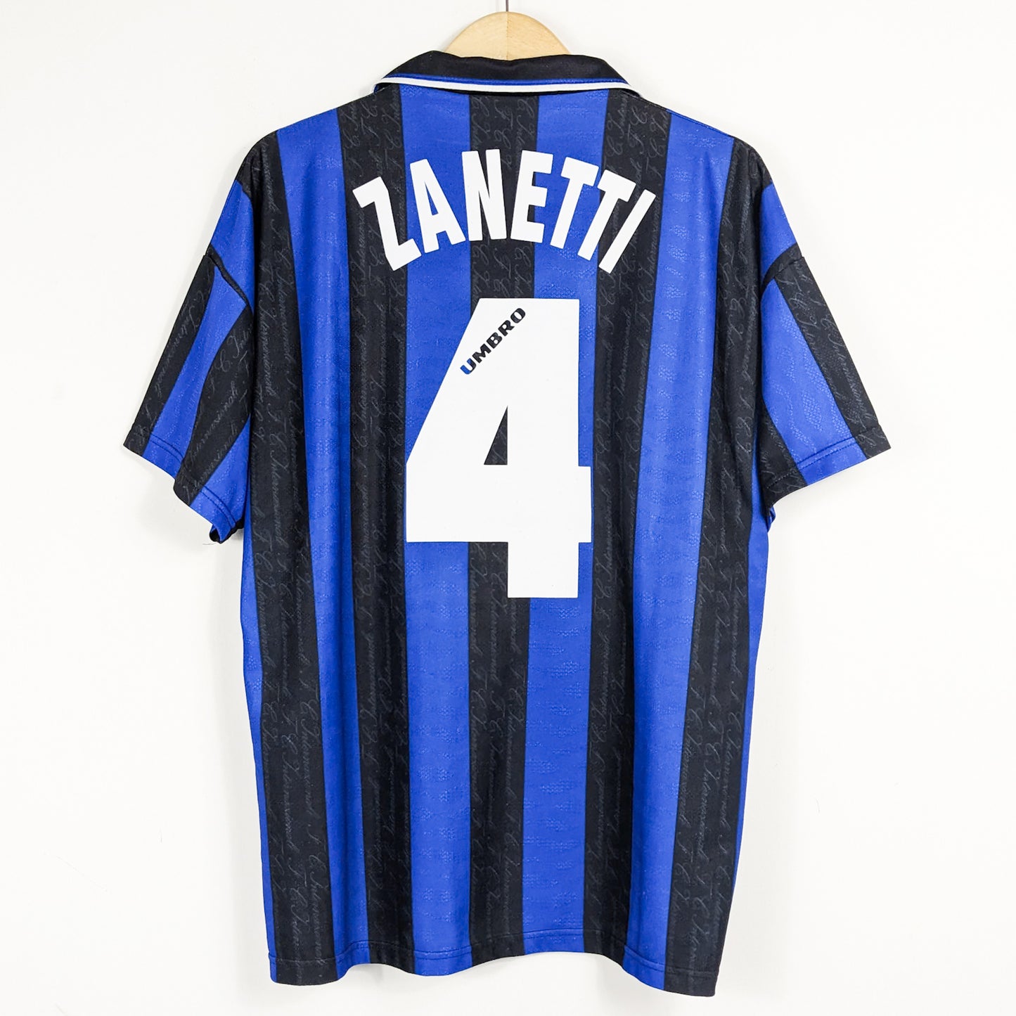 Authentic Inter Milan 1996/97 Home - Javier Zanetti #4 Size L