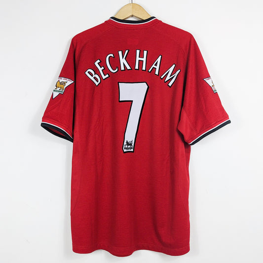 Authentic Manchester United 2000/02 Home - David Beckham #7 Size XL