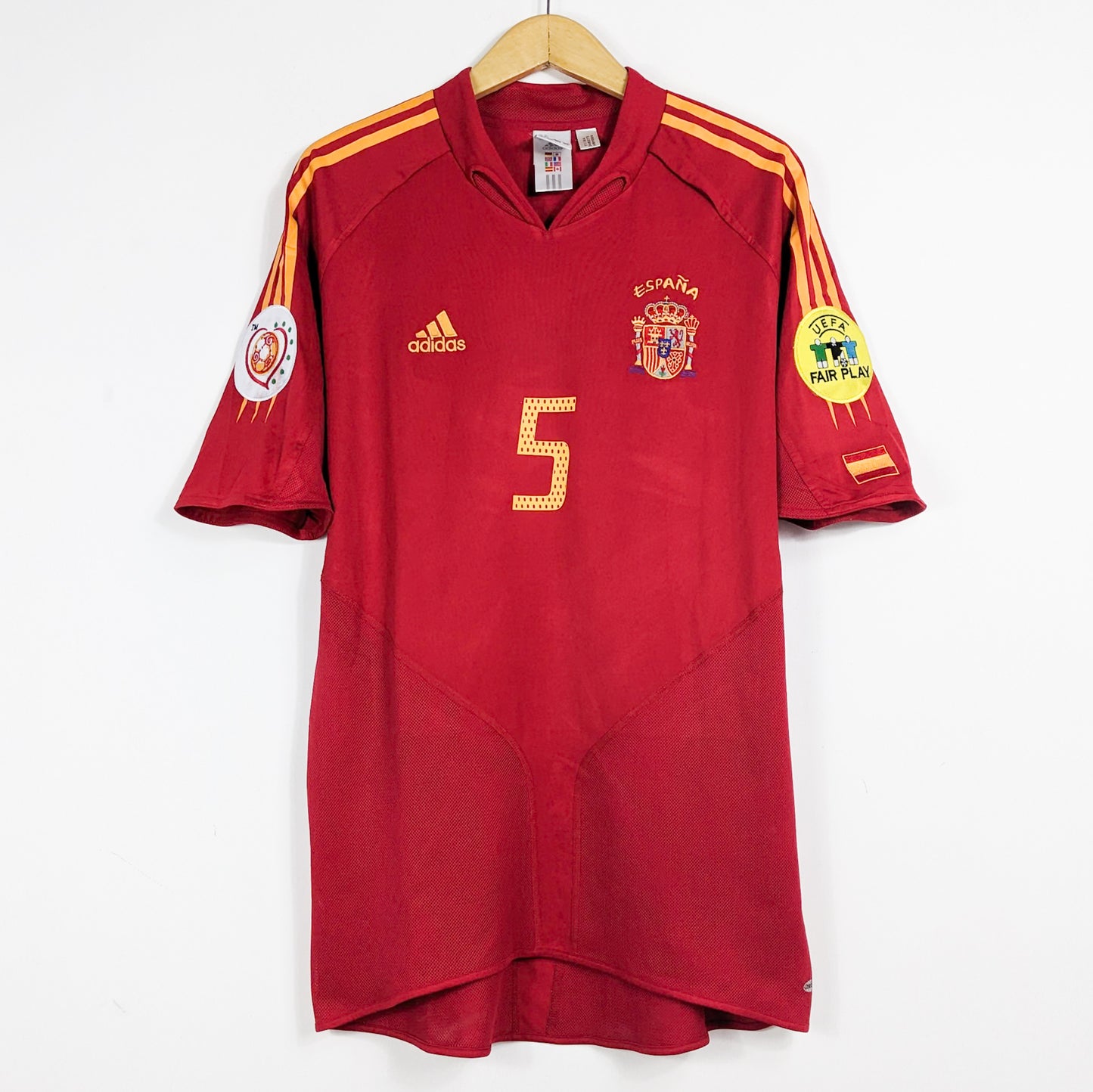 Authentic Spain 2004 Home - Carles Puyol #5 Size L