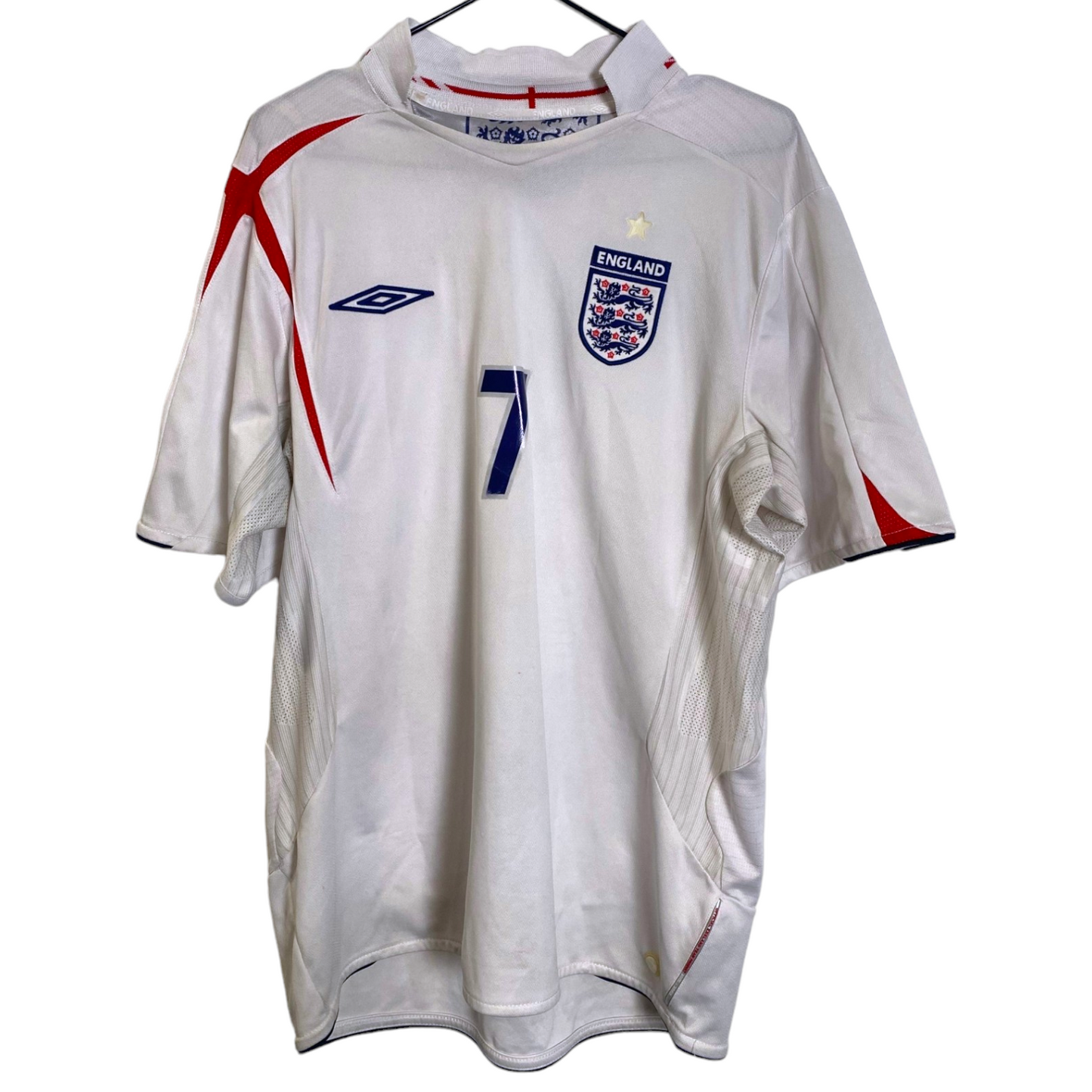 Authentic England 2006 Home - Beckham #7 Size L