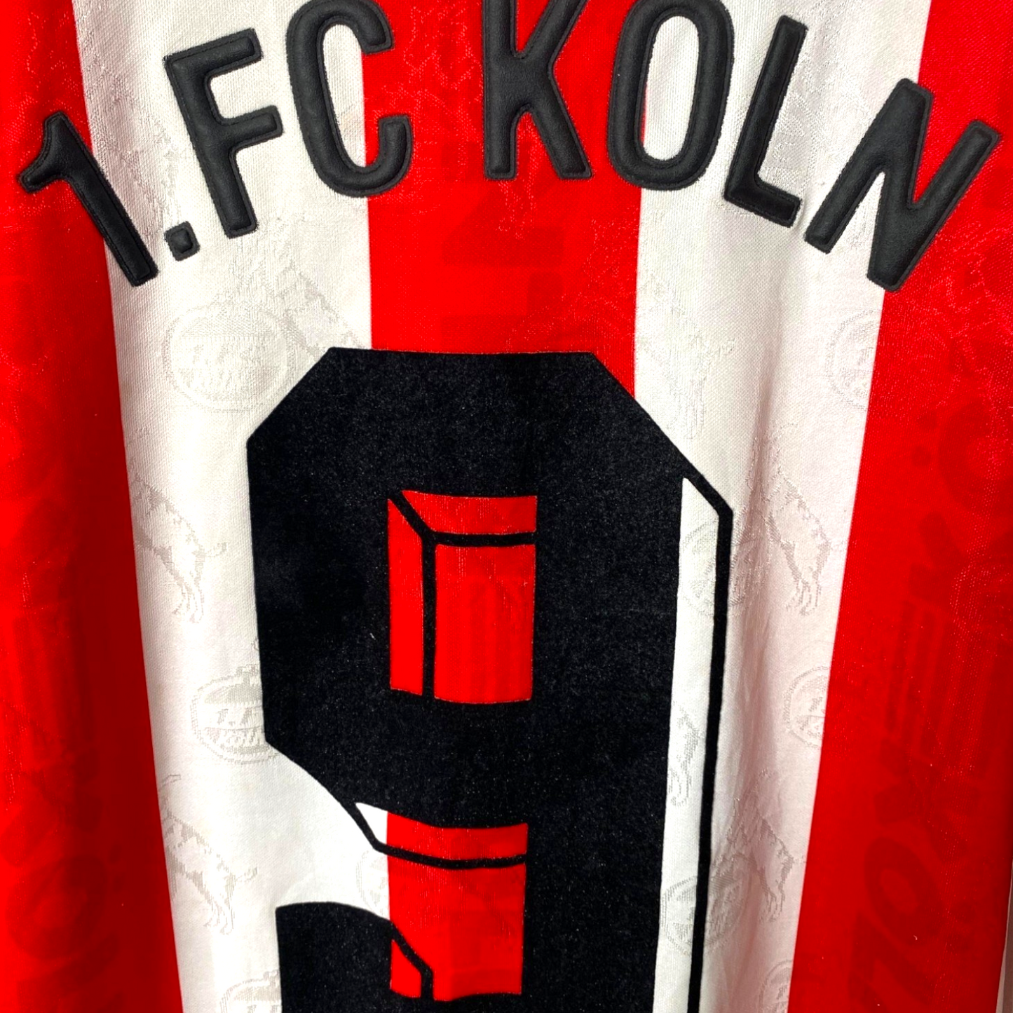 Authentic FC Koln 1995/96 Home - Toni Polster #9 Size S (Long Sleeve)