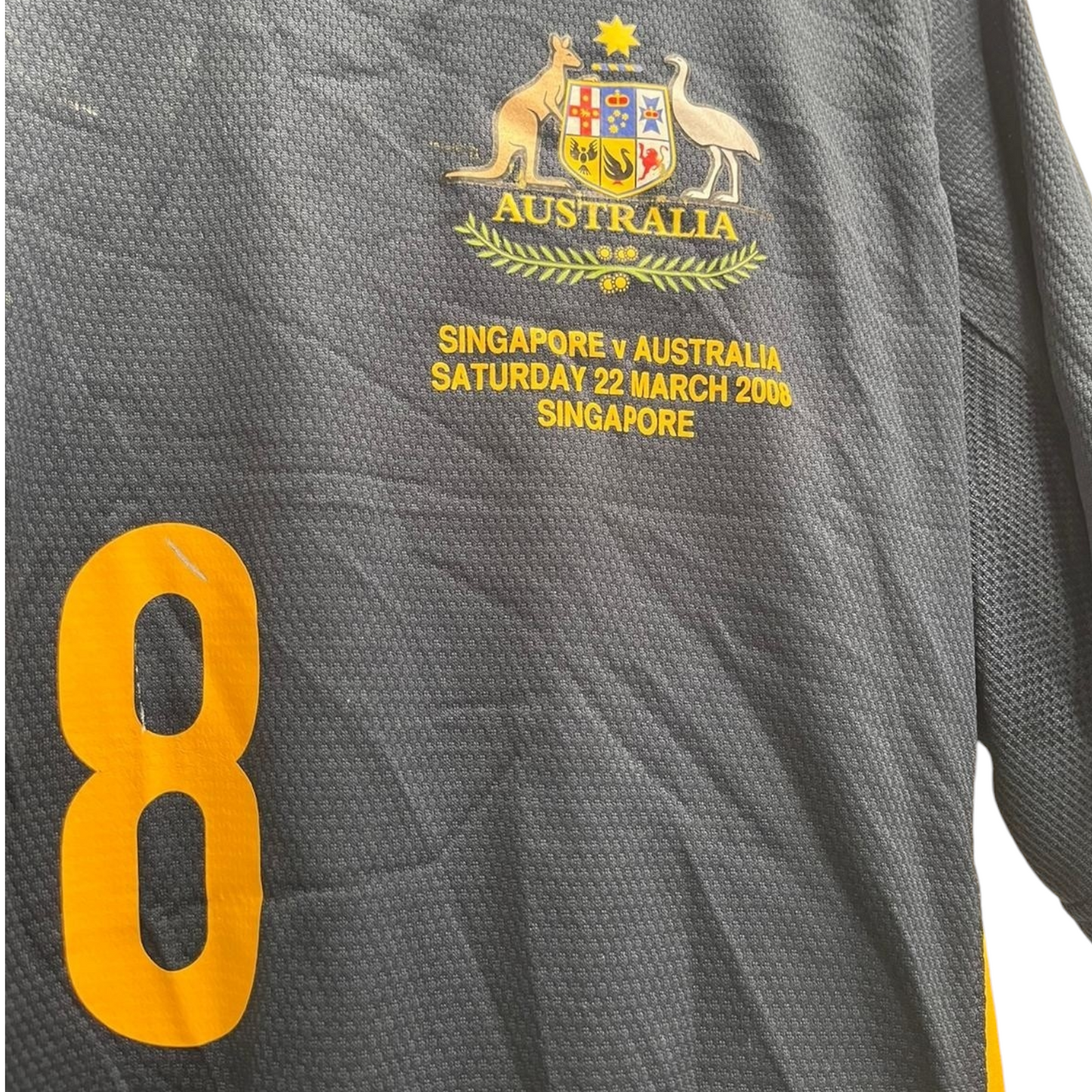 Authentic Australia 2008 Away - Archie Thompson #8 Size M (Matchworn)