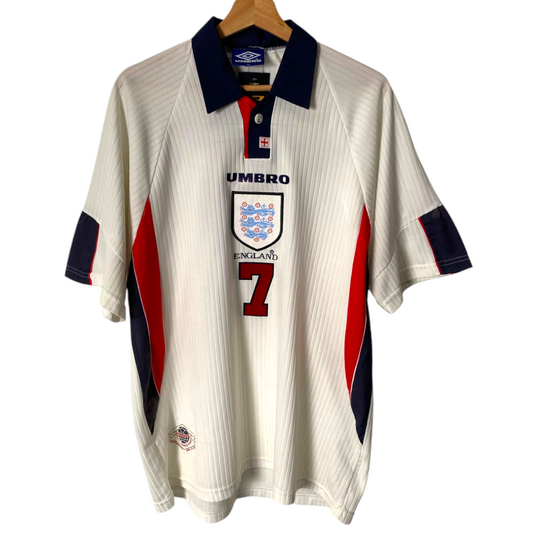 Authentic England 1998 Home - Beckham #7 Size XL