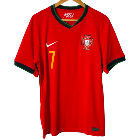Authentic Portugal 2024 Home - Ronaldo #7 Size L