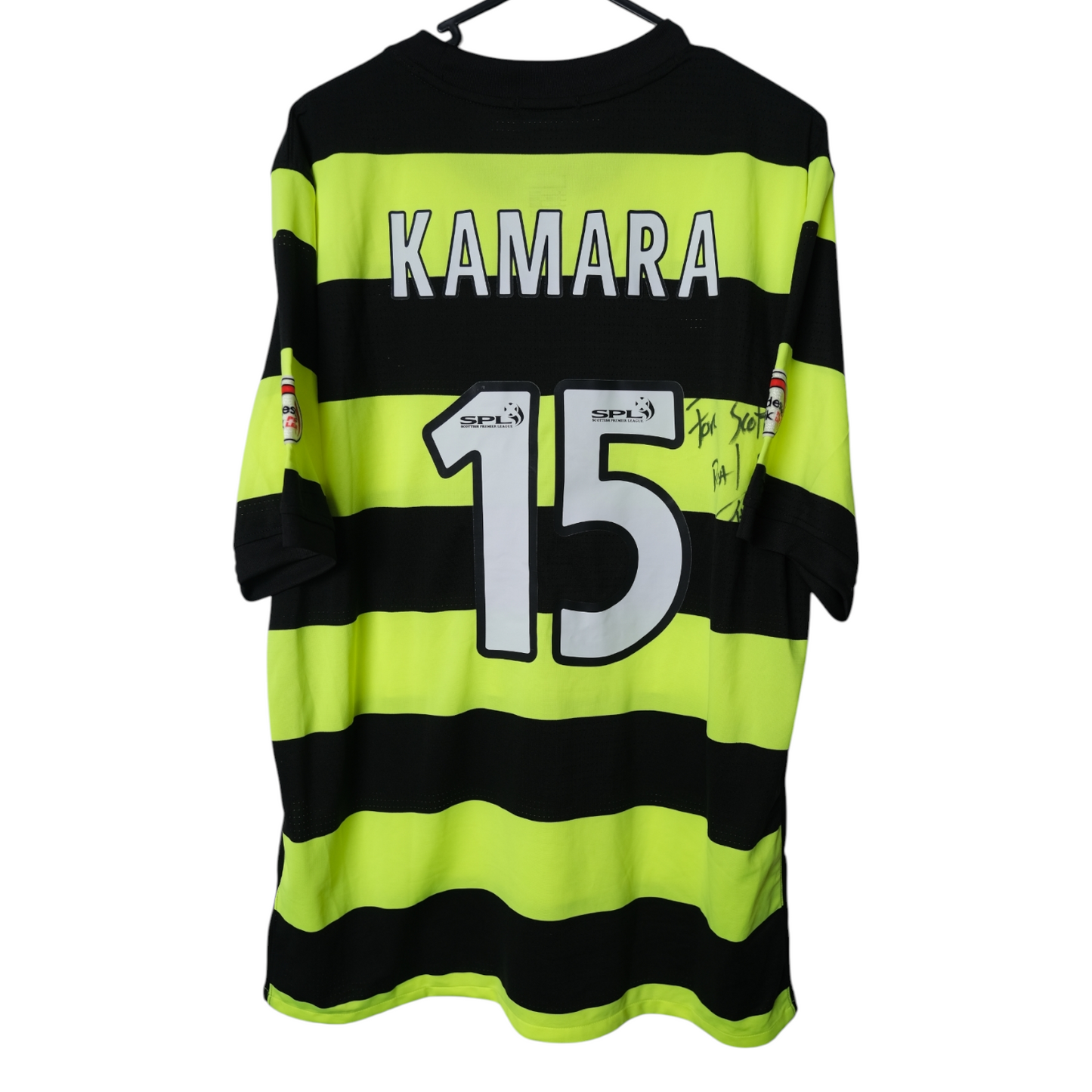 Original Celtic 2009/10 Away - Kamara #15 Size L (Matchworn) (Has signed)