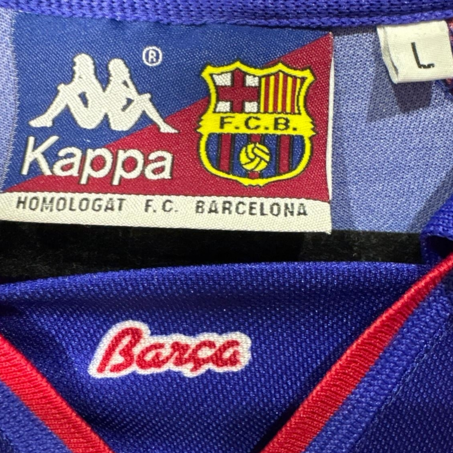Original Barcelona 1996/97 Home - De La Pena #23 Size L