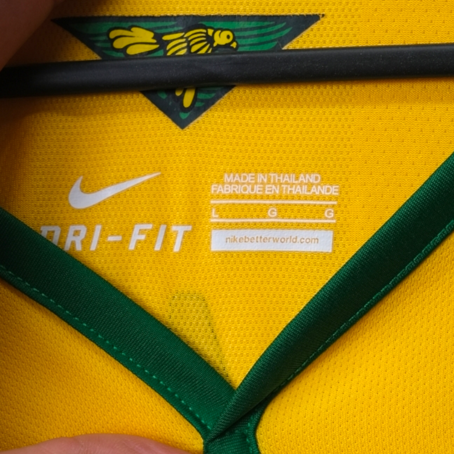 Original Brazil 2014 Home - Neymar #10 Size L fit M (Player Issue) (Long sleeve)