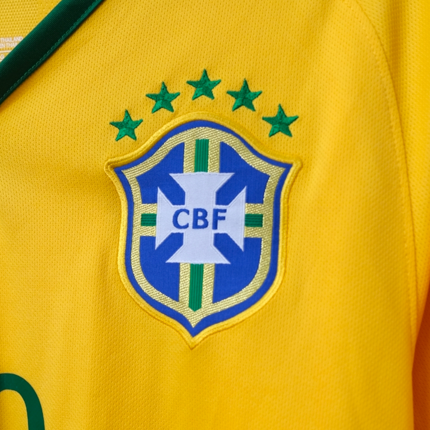 Original Brazil 2014 Home - Neymar #10 Size L fit M (Player Issue) (Long sleeve)