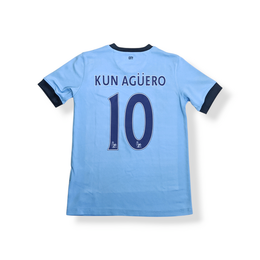 Original Manchester City 2014/15 Home - Kun Aguero #10 Size M (Boys)