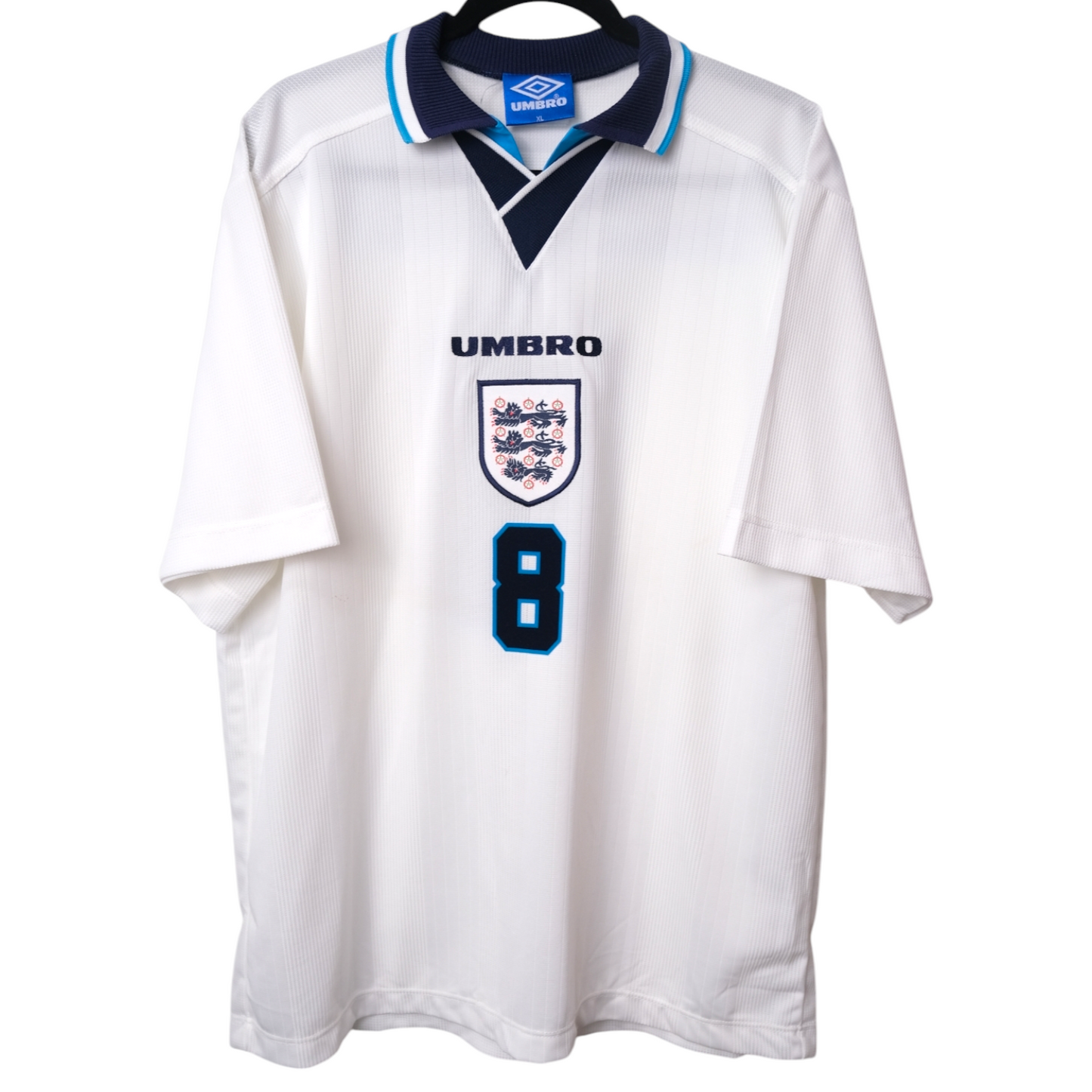 Original England 1995/97 Home - Gascoigne #8 Size XL