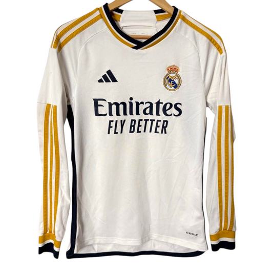 Original Real Madrid 2023/24 Home - Vini Jr #7 Size XS (Long Sleeve)