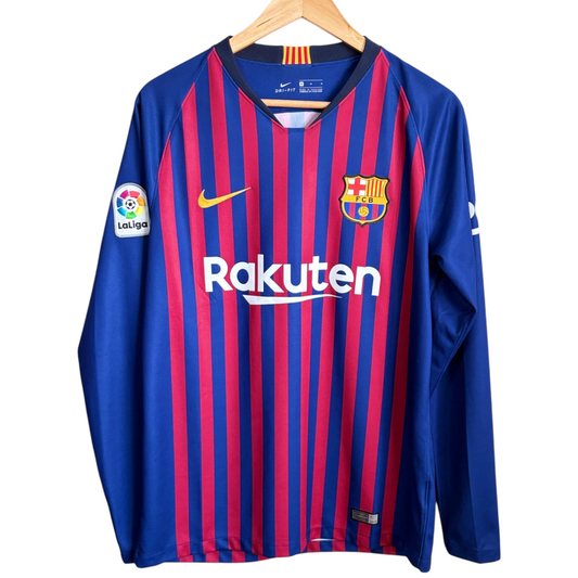 Original Barcelona 2018/19 Home - Suarez #9 Size M (Long Sleeve)