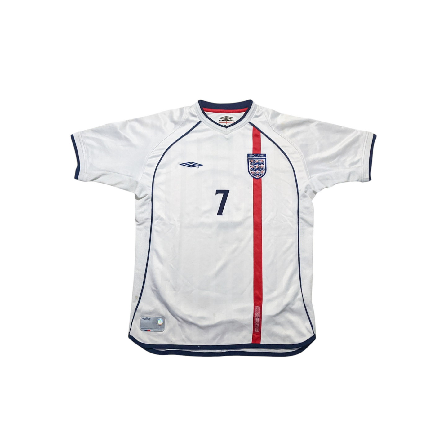 Original England 2002 Home - Beckham #7 Size XL Boys