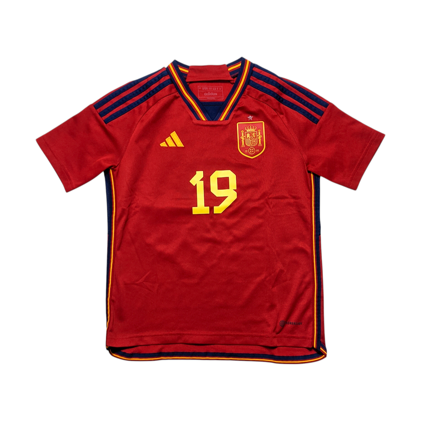 Original Spain 2022/23 Home - Lamine Yamal #19 Size M Boys