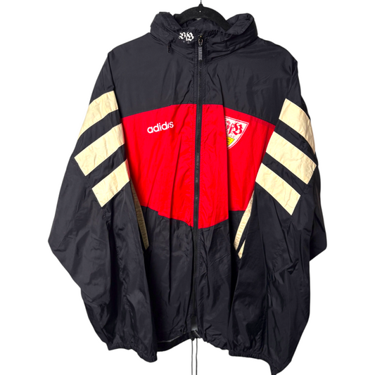 Original VFB Stuttgart 1996/97 Hooded Training Jacket - Size L fit XL