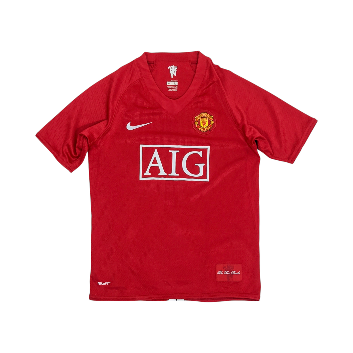 Original Manchester United 2007/08 Home - Ronaldo #7 Size L Boys