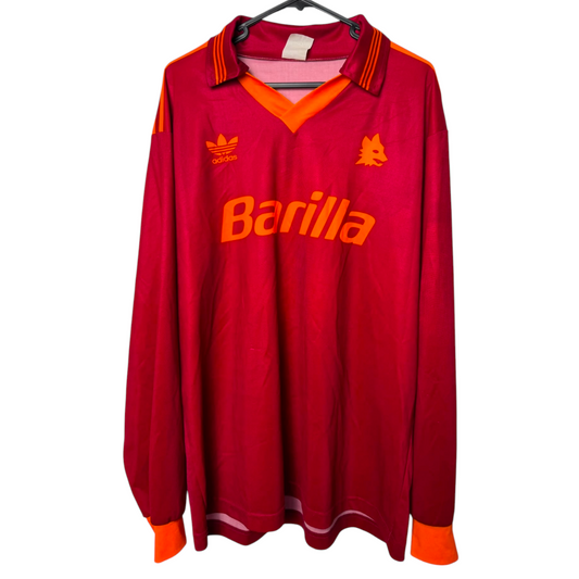 Original AS Roma 1992 Home - #11 Size XL fit L (Long Sleeve)
