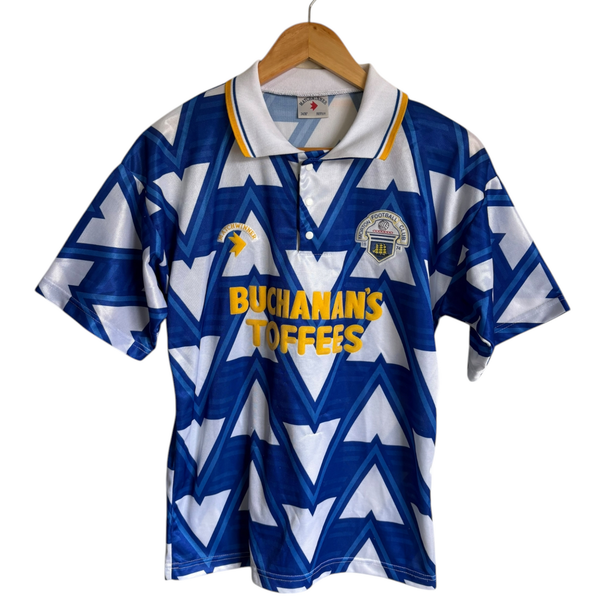 Original Greenock Morton 1991/93 Home - Size S