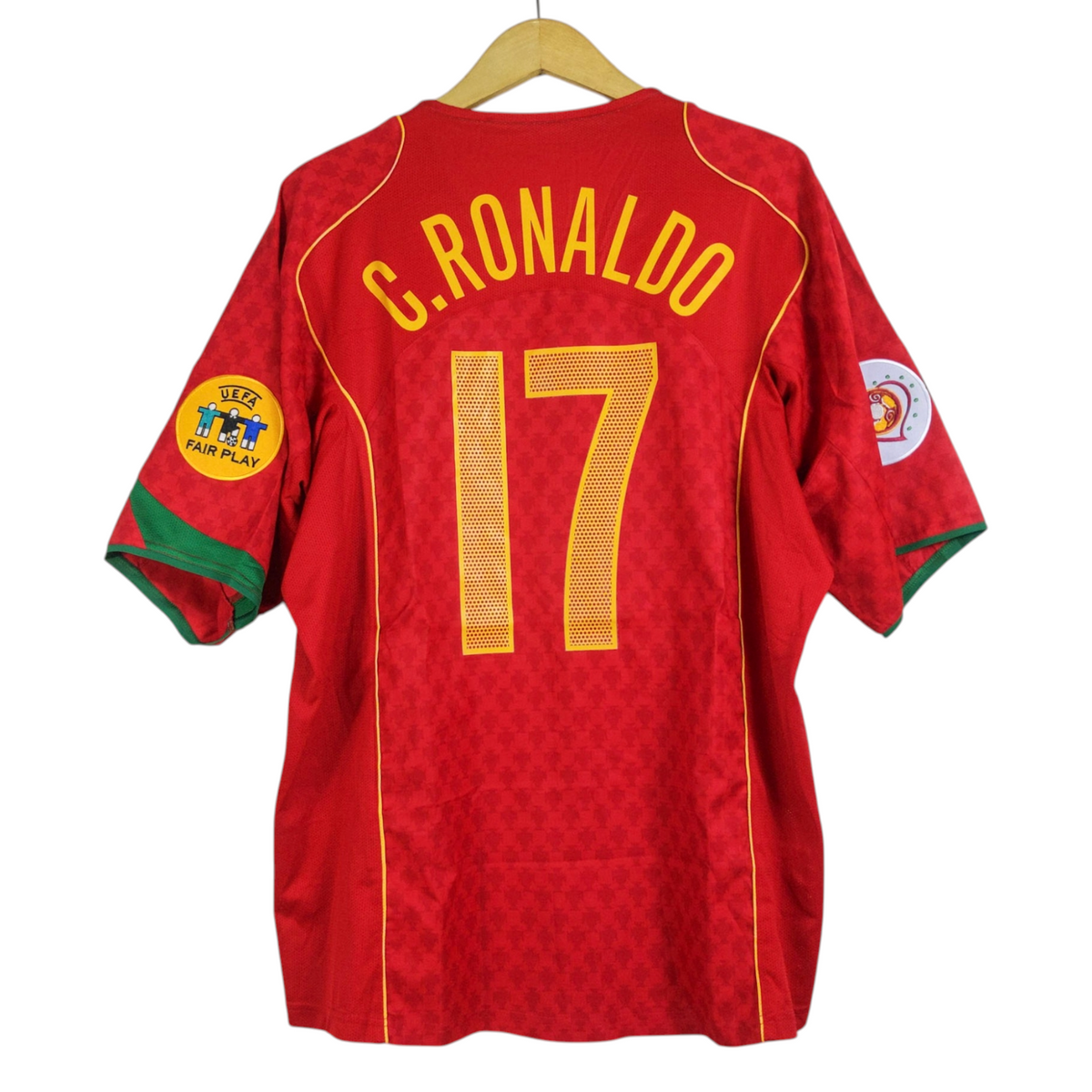 Original Portugal 2004 Home - C.Ronaldo #17 Size fit XL