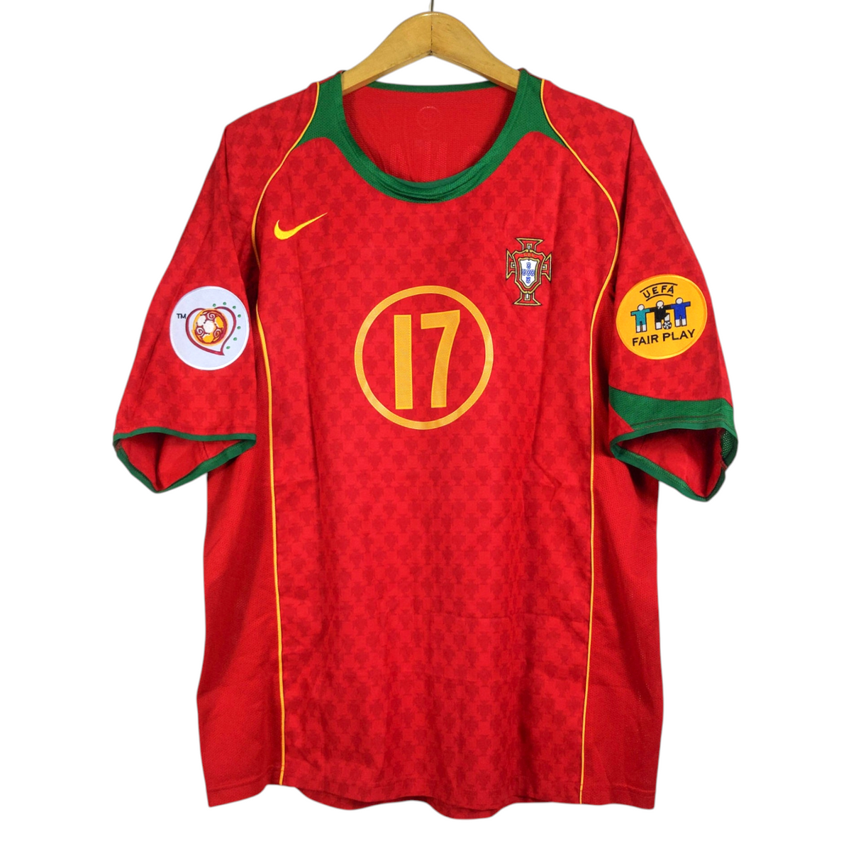Original Portugal 2004 Home - C.Ronaldo #17 Size fit XL