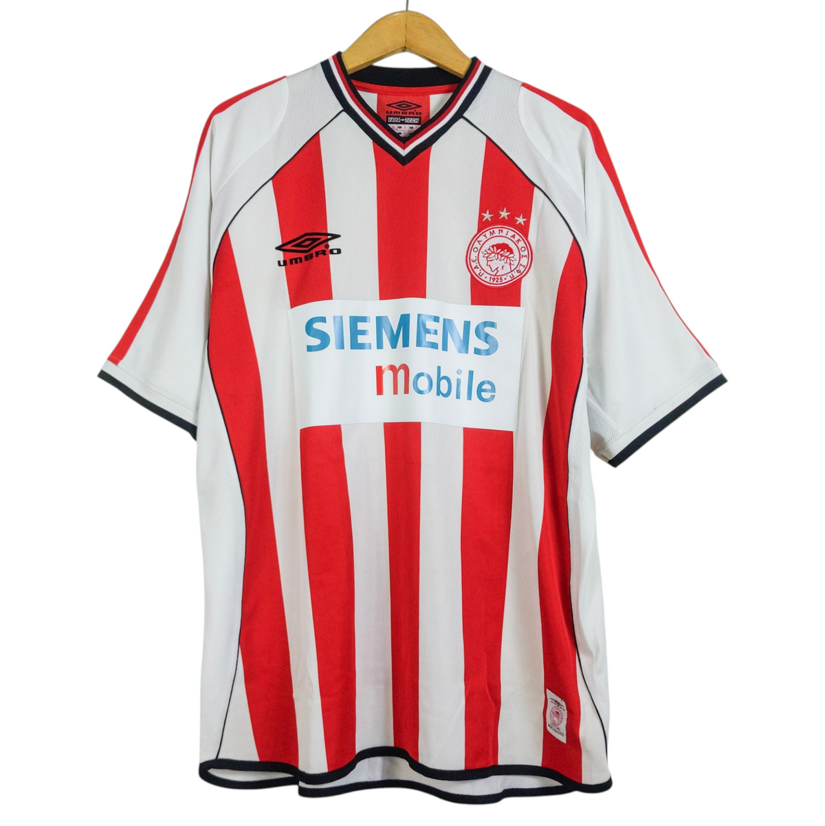 Original Olympiacos 2001/02 Home - Karembeu #8 Size XL