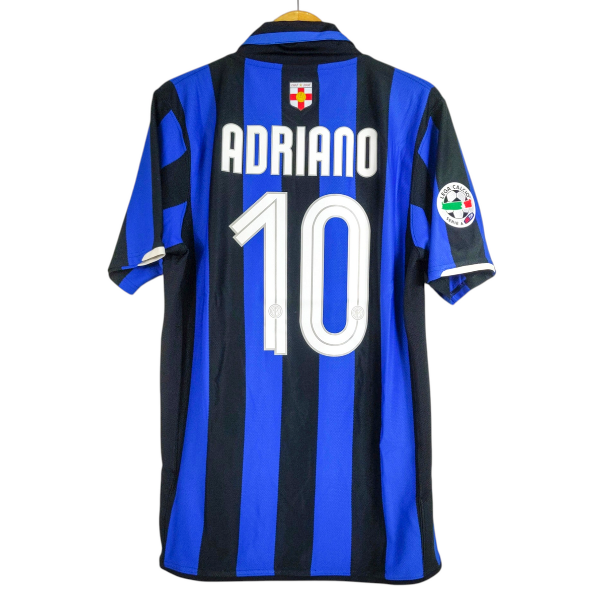 Original Inter Milan 2007/08 Centenary Home - Adriano #10 Size L