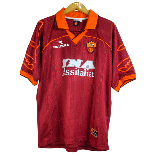 Original AS Roma 1999/00 Home - Totti #10 Size fit L