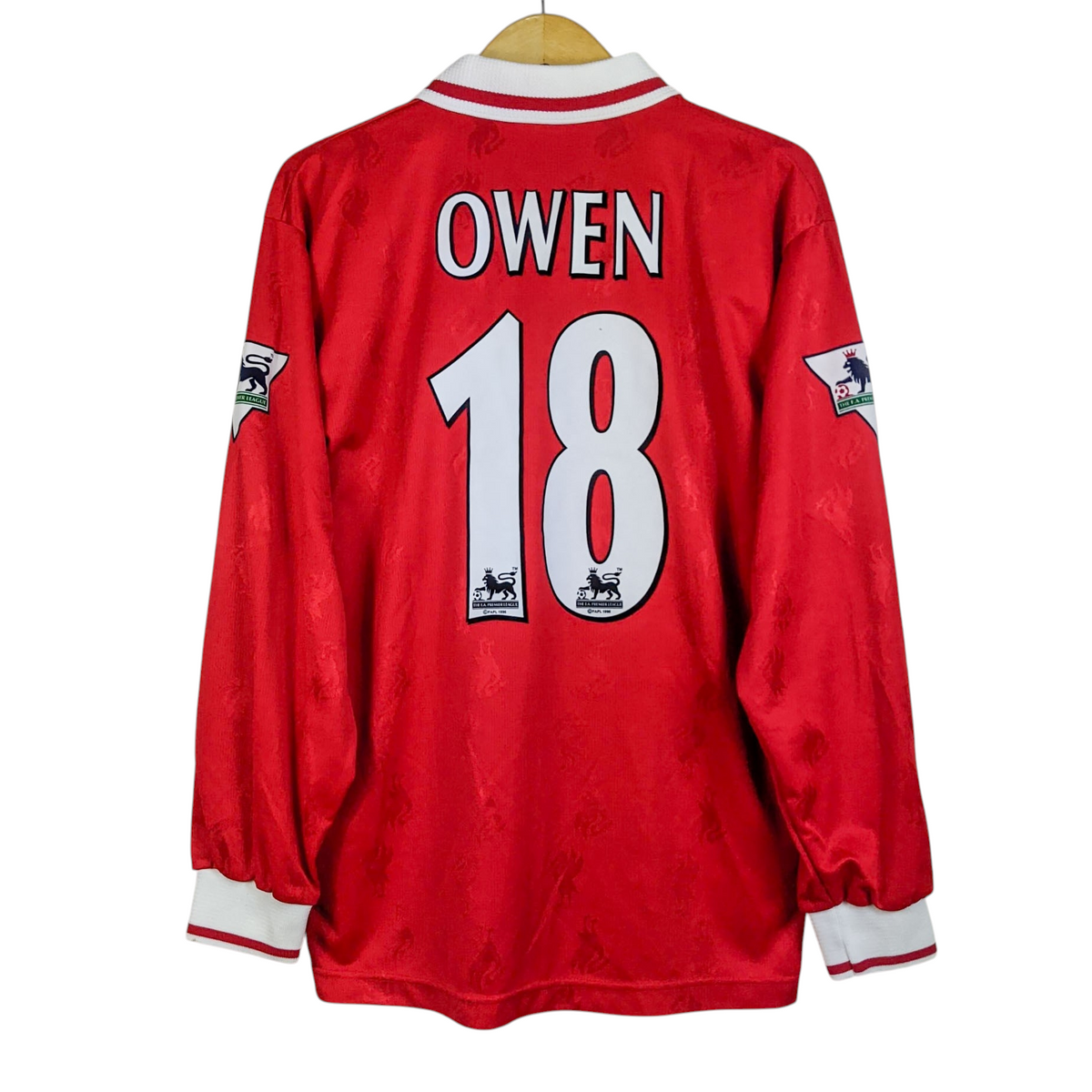 Original Liverpool 1996/98 Home - Owen #18 Size fit L (Long Sleeve)