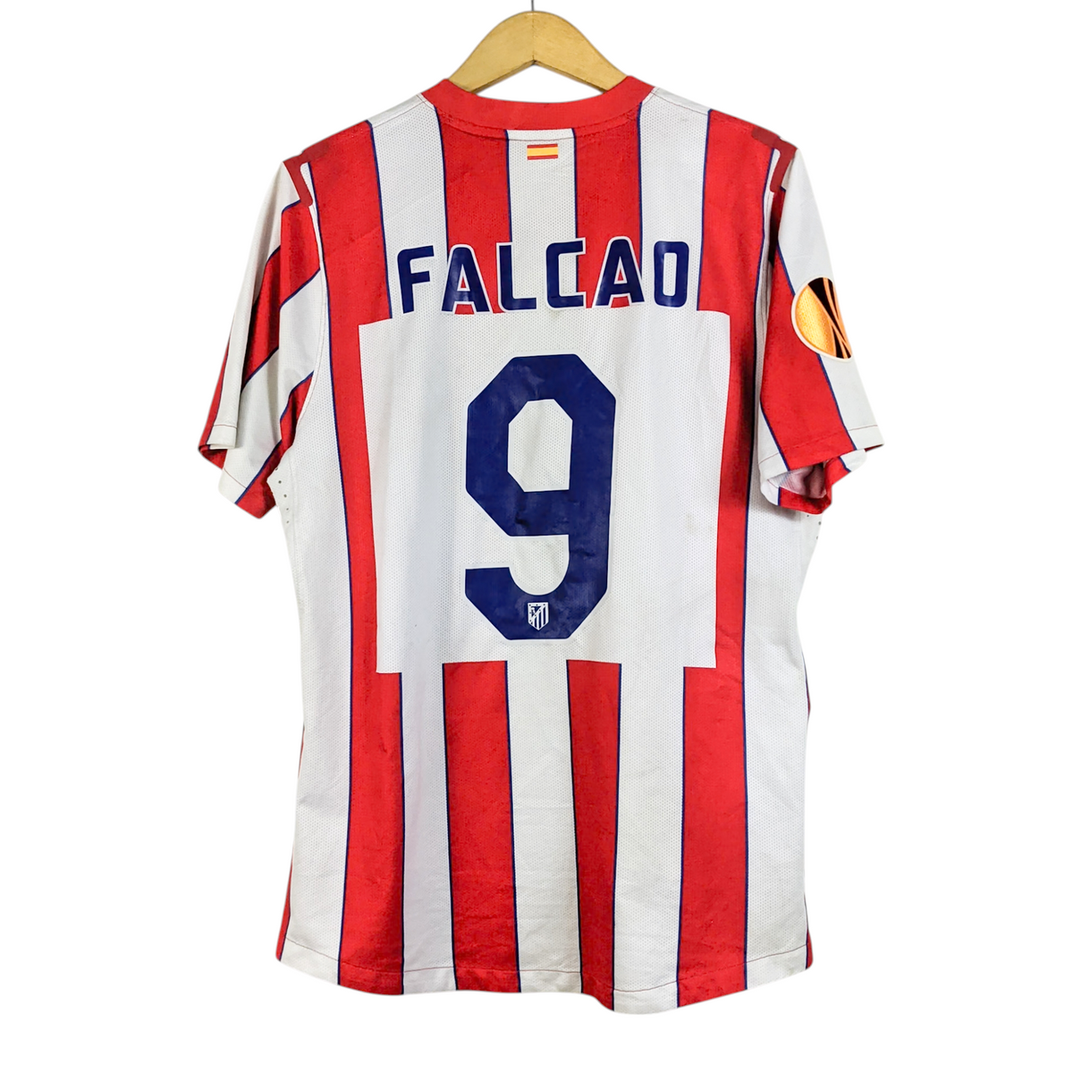 Original Atletico Madrid 2011/12 Home - Falcao #9 Size fit L (Player Issue)