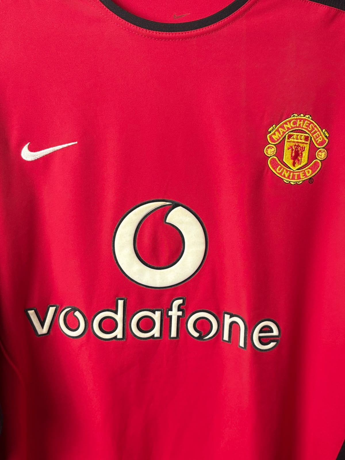 Original Manchester United 2002/04 Home - Ronaldo #7 Size L (Long Sleeve)