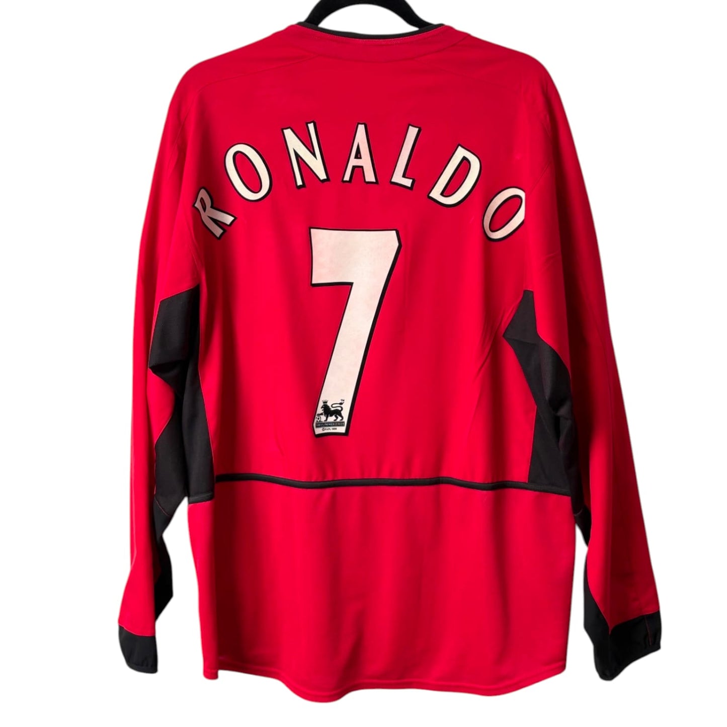 Original Manchester United 2002/04 Home - Ronaldo #7 Size L (Long Sleeve)