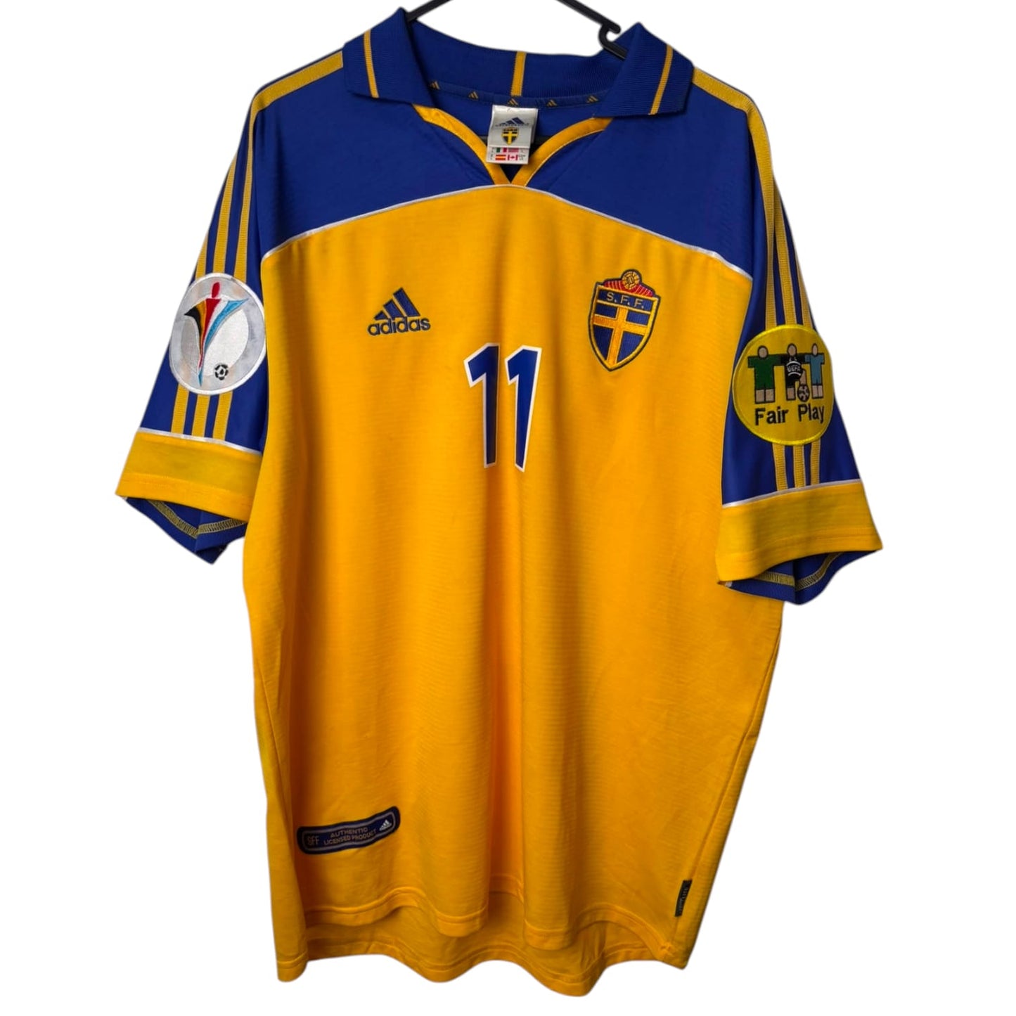 Original Sweden 2000/02 Home - Ibrahimovic #11 Size L