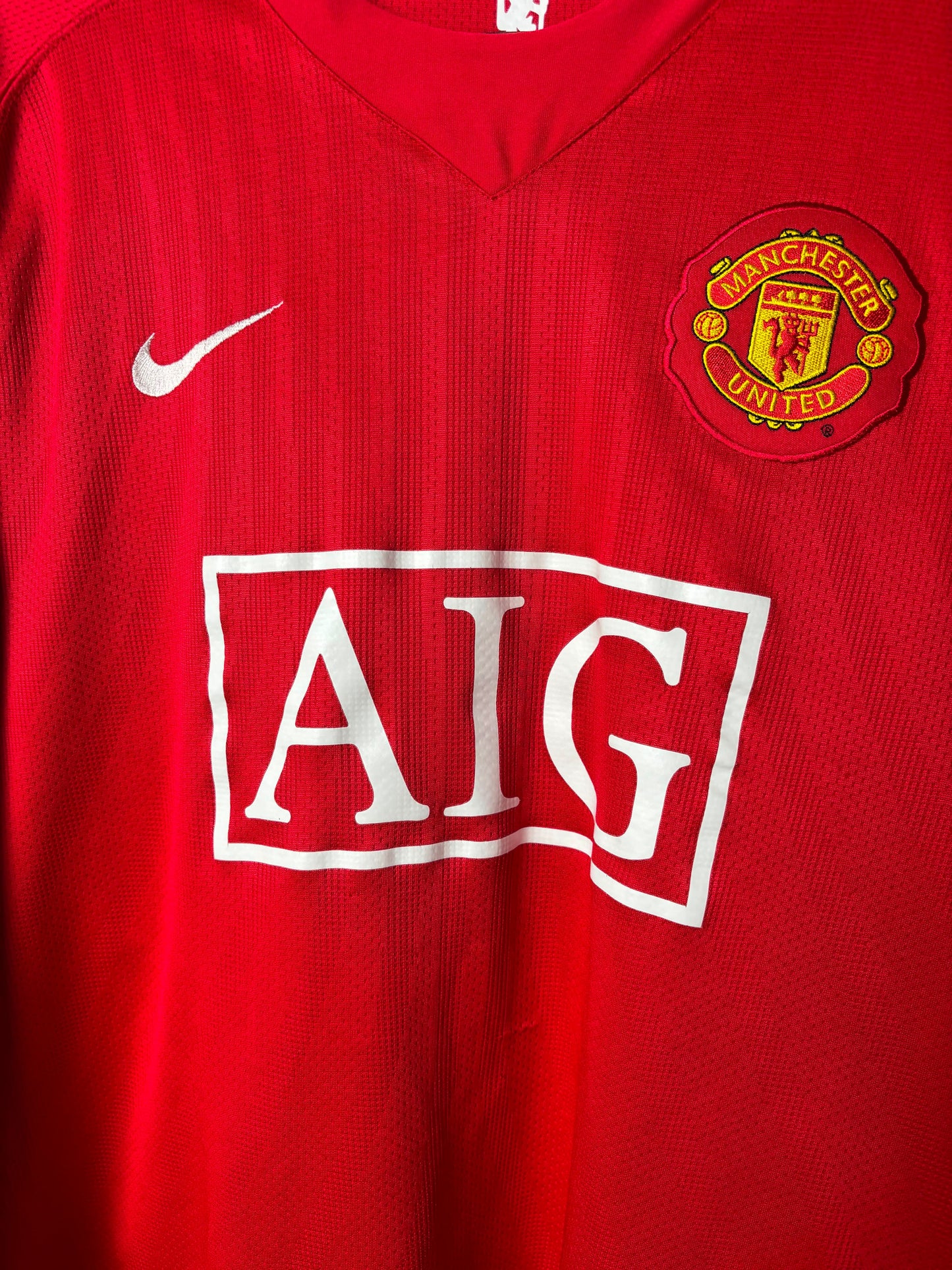 Original Manchester United 2007/08 Home - Ronaldo #7 Size L (Long Sleeve)
