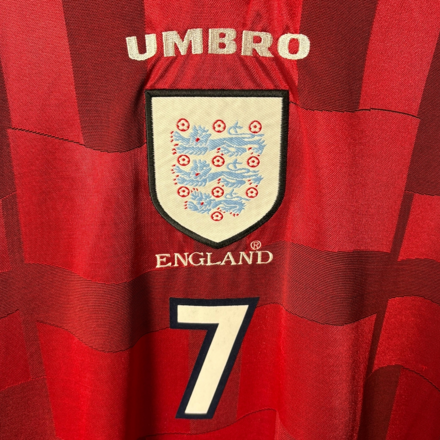 Original England 1998 Away - Beckham #7 Size M (Long sleeve)