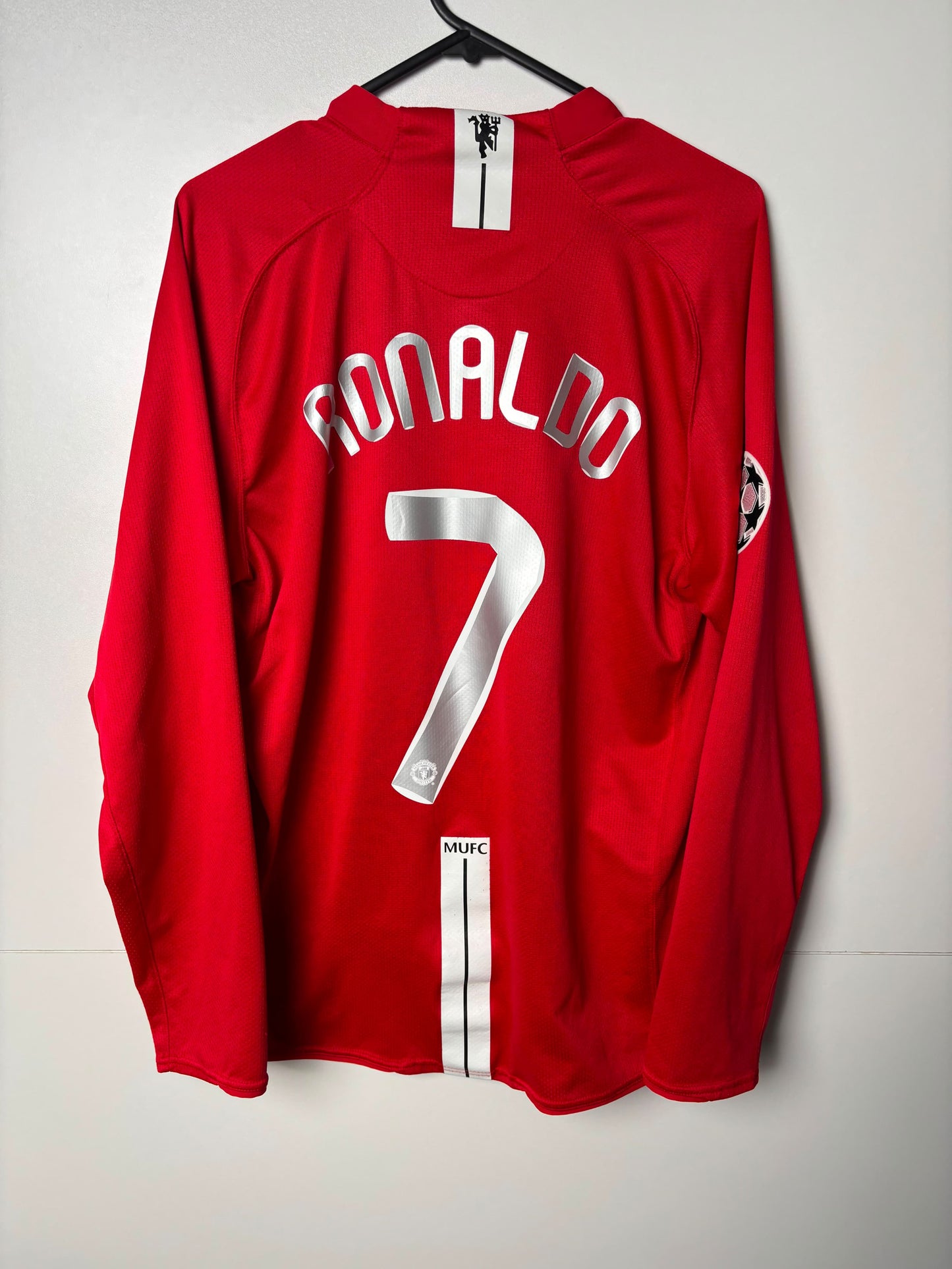 Original Manchester United 2007/08 Home - Ronaldo #7 Size L (Long Sleeve)