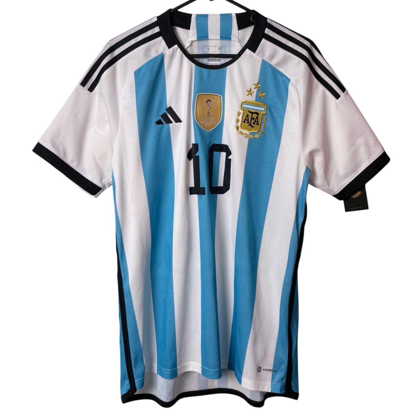 Original Argentina 2022 Home - Messi #10 Size L (3 stars)